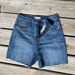 Madewell High Rise Mid Length Denim Shorts
